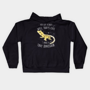 Crested Gecko Tiny Dinosaur Kids Hoodie